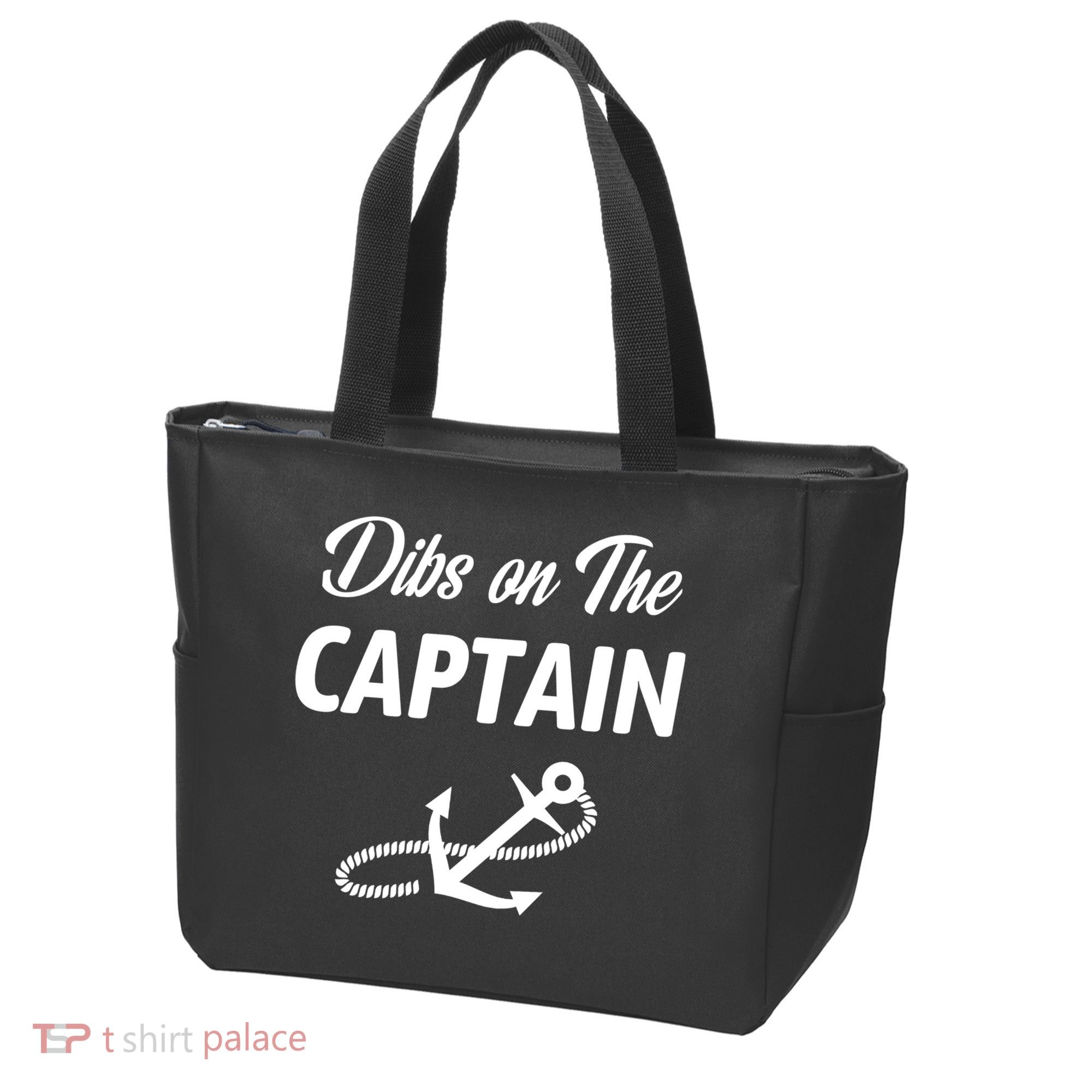 Funny Captain Wife Dibs On The Captain Tote Bag