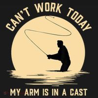 Funny Can't Work Today My Arm Is In A Cast Shirt Funny Fly Fishing Meme Shirt Women's Tank Top thumb 5