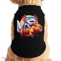 Funny Capybara Women Axolotl Lover Doggie Tank thumb 0