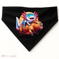Funny Capybara Women Axolotl Lover USA-Made Doggie Bandana thumb 0