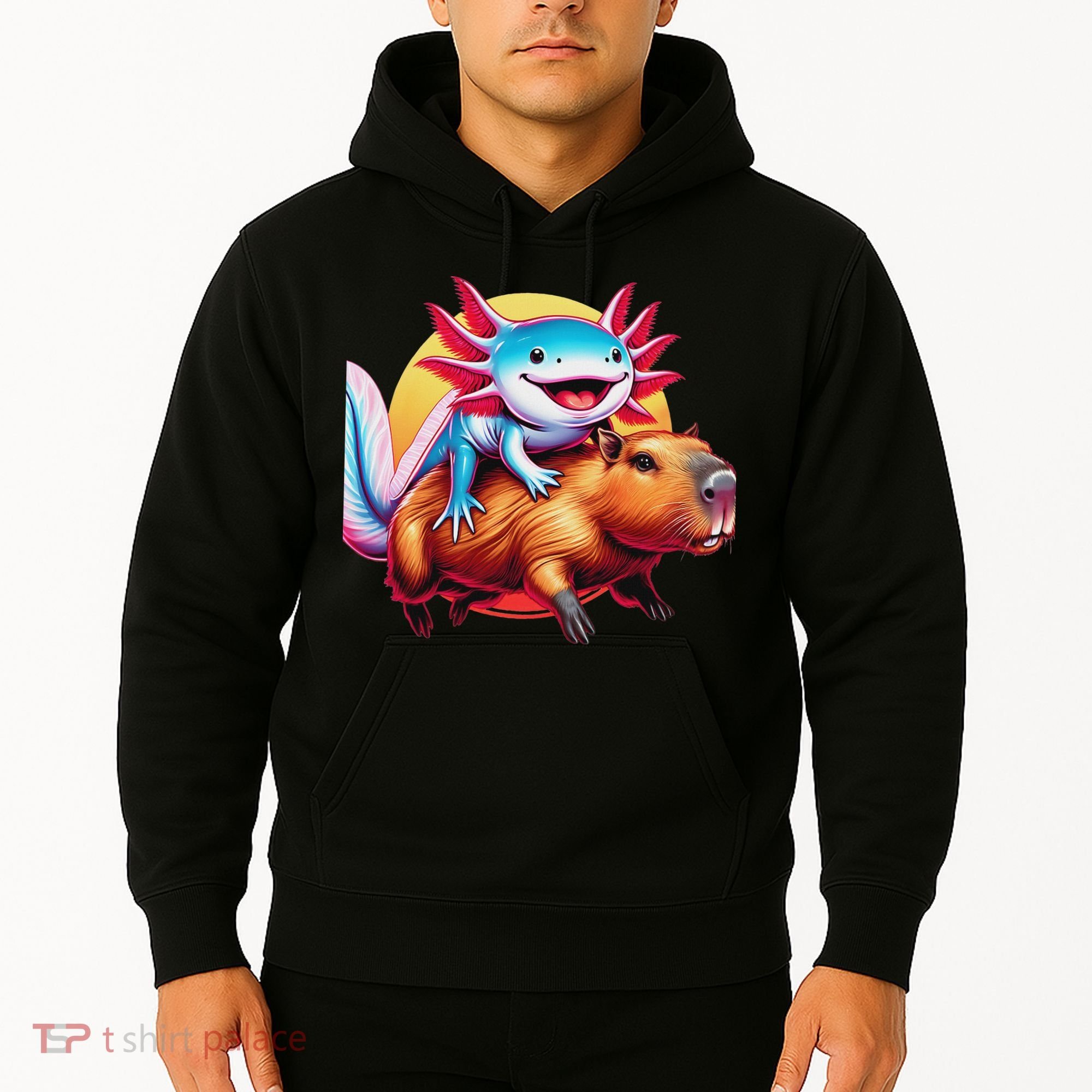 Funny Capybara Women Axolotl Lover Hoodie