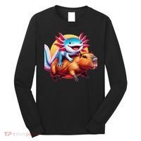 Funny Capybara Women Axolotl Lover Long Sleeve Shirt thumb 0