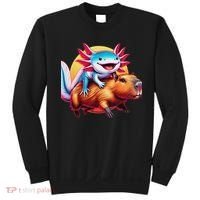 Funny Capybara Women Axolotl Lover Sweatshirt thumb 0