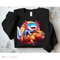 Funny Capybara Women Axolotl Lover Sweatshirt thumb 2