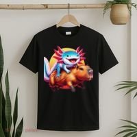 Funny Capybara Women Axolotl Lover T-Shirt thumb 2