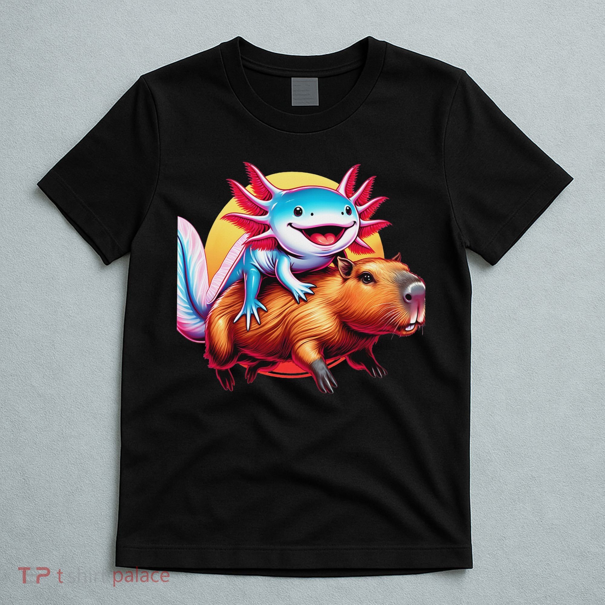 Funny Capybara Women Axolotl Lover T-Shirt