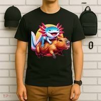 Funny Capybara Women Axolotl Lover T-Shirt thumb 6