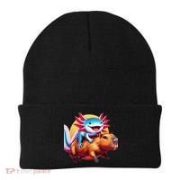 Funny Capybara Women Axolotl Lover Beanie thumb 0