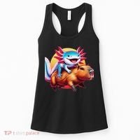 Funny Capybara Women Axolotl Lover Women's Tank Top thumb 0