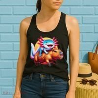 Funny Capybara Women Axolotl Lover Women's Tank Top thumb 2