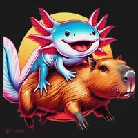 Funny Capybara Women Axolotl Lover Baby Bodysuit thumb 2