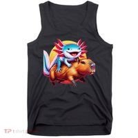 Funny Capybara Women Axolotl Lover Tank Top thumb 0