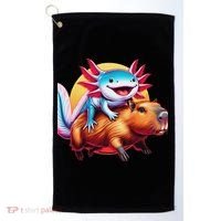 Funny Capybara Women Axolotl Lover Golf Towel thumb 0