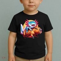 Funny Capybara Women Axolotl Lover Toddler T-Shirt thumb 2