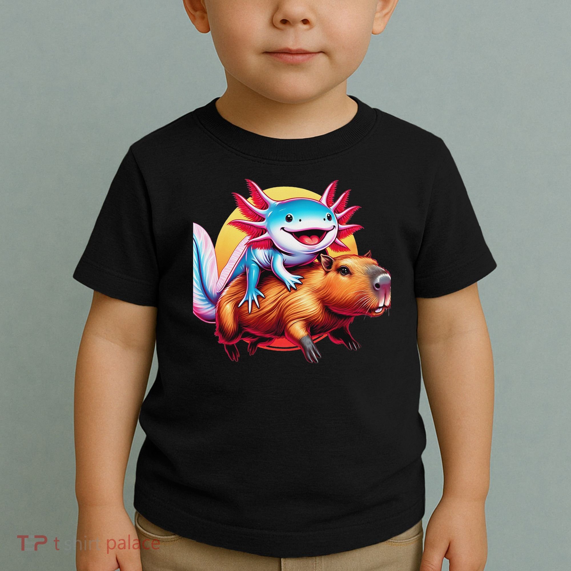Funny Capybara Women Axolotl Lover Toddler T-Shirt