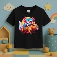 Funny Capybara Women Axolotl Lover Toddler T-Shirt thumb 3