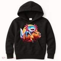 Funny Capybara Women Axolotl Lover Kids Hoodie thumb 0