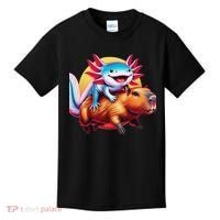 Funny Capybara Women Axolotl Lover Kids T-Shirt thumb 0