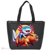 Funny Capybara Women Axolotl Lover Tote Bag thumb 0