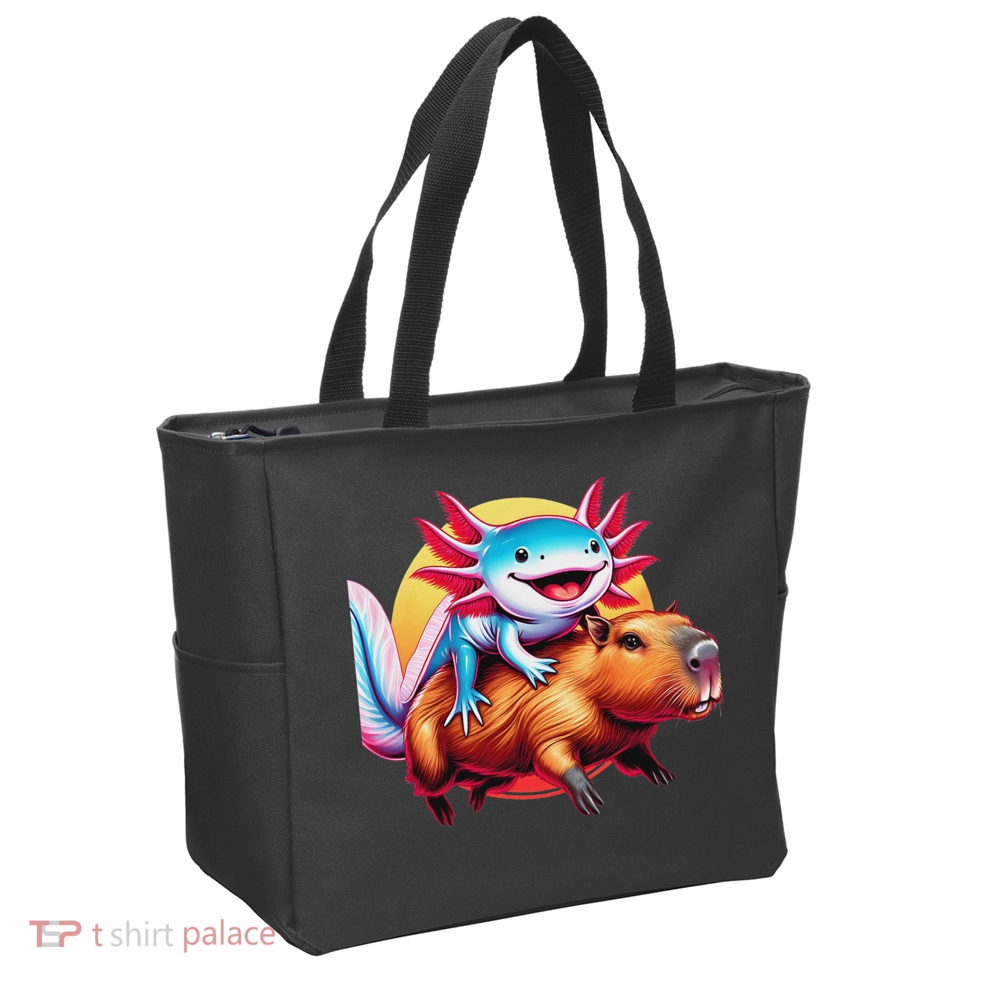 Funny Capybara Women Axolotl Lover Tote Bag