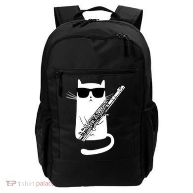 Funny Cat Wearing Sunglasses Playing Flute Great Gift Backpack