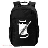 Funny Cat Wearing Sunglasses Playing Flute Great Gift Backpack thumb 0