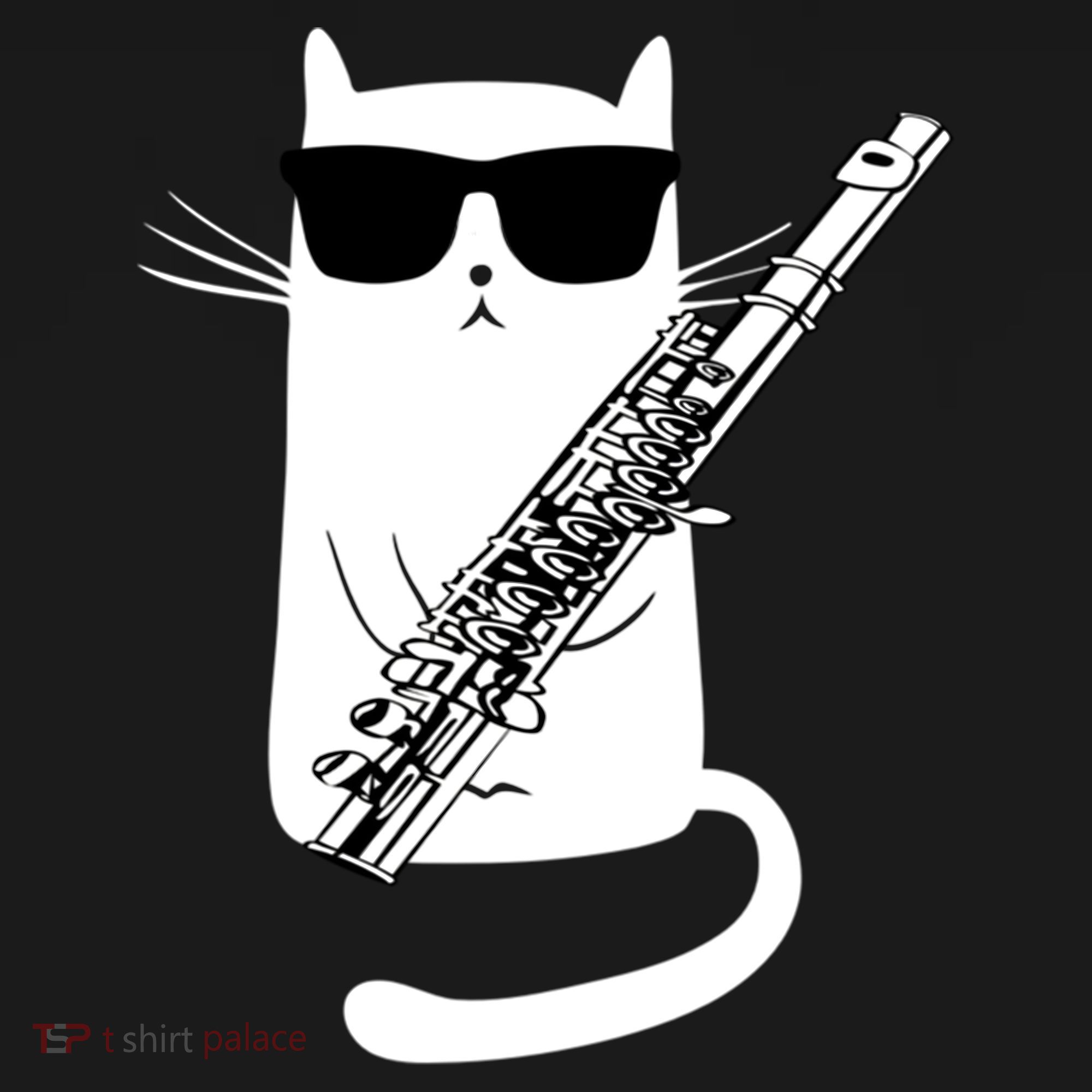 Funny Cat Wearing Sunglasses Playing Flute Great Gift Backpack