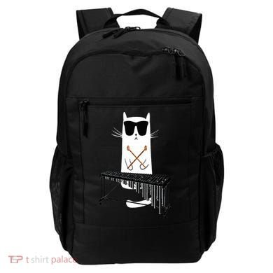 Funny Cat Wearing Sunglasses Playing Marimba Backpack
