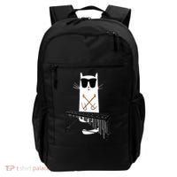 Funny Cat Wearing Sunglasses Playing Marimba Backpack thumb 0