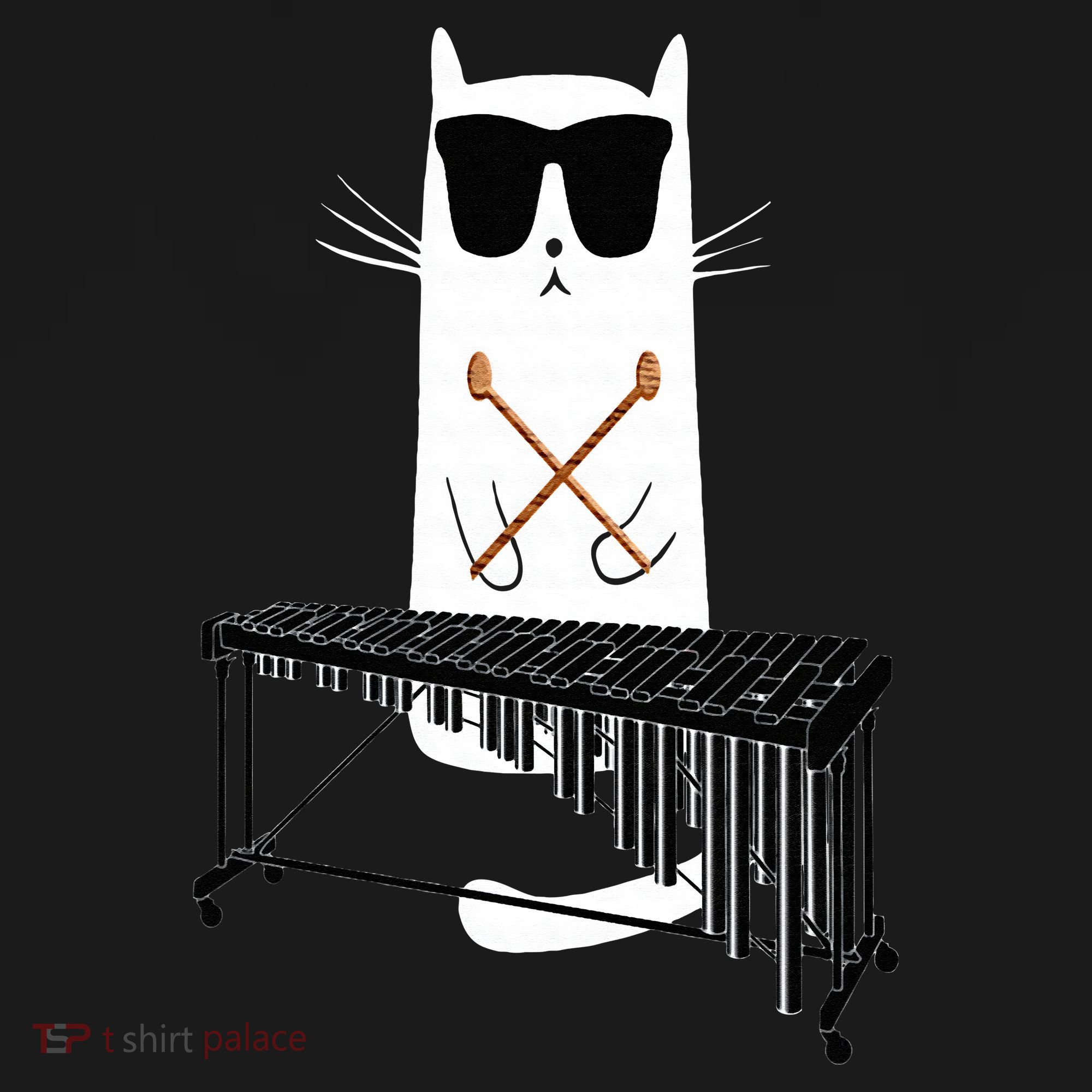 Funny Cat Wearing Sunglasses Playing Marimba Pajama Set