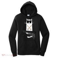 Funny Cat Wearing Sunglasses Playing Marimba Women's Hoodie thumb 0