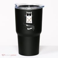 Funny Cat Wearing Sunglasses Playing Marimba Tumbler thumb 0