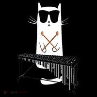 Funny Cat Wearing Sunglasses Playing Marimba Women's Tank Top thumb 5