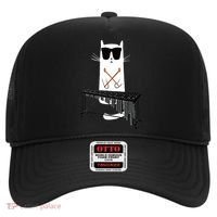 Funny Cat Wearing Sunglasses Playing Marimba Hat thumb 0