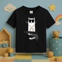Funny Cat Wearing Sunglasses Playing Marimba Toddler T-Shirt thumb 3