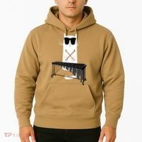 Funny Cat Wearing Sunglasses Playing Marimba Hoodie thumb 2