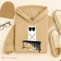 Funny Cat Wearing Sunglasses Playing Marimba Hoodie thumb 4