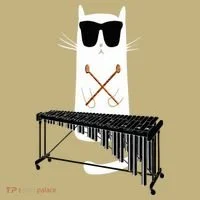 Funny Cat Wearing Sunglasses Playing Marimba Long Sleeve Shirt thumb 2