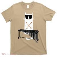 Funny Cat Wearing Sunglasses Playing Marimba T-Shirt thumb 0