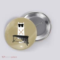 Funny Cat Wearing Sunglasses Playing Marimba Button thumb 0