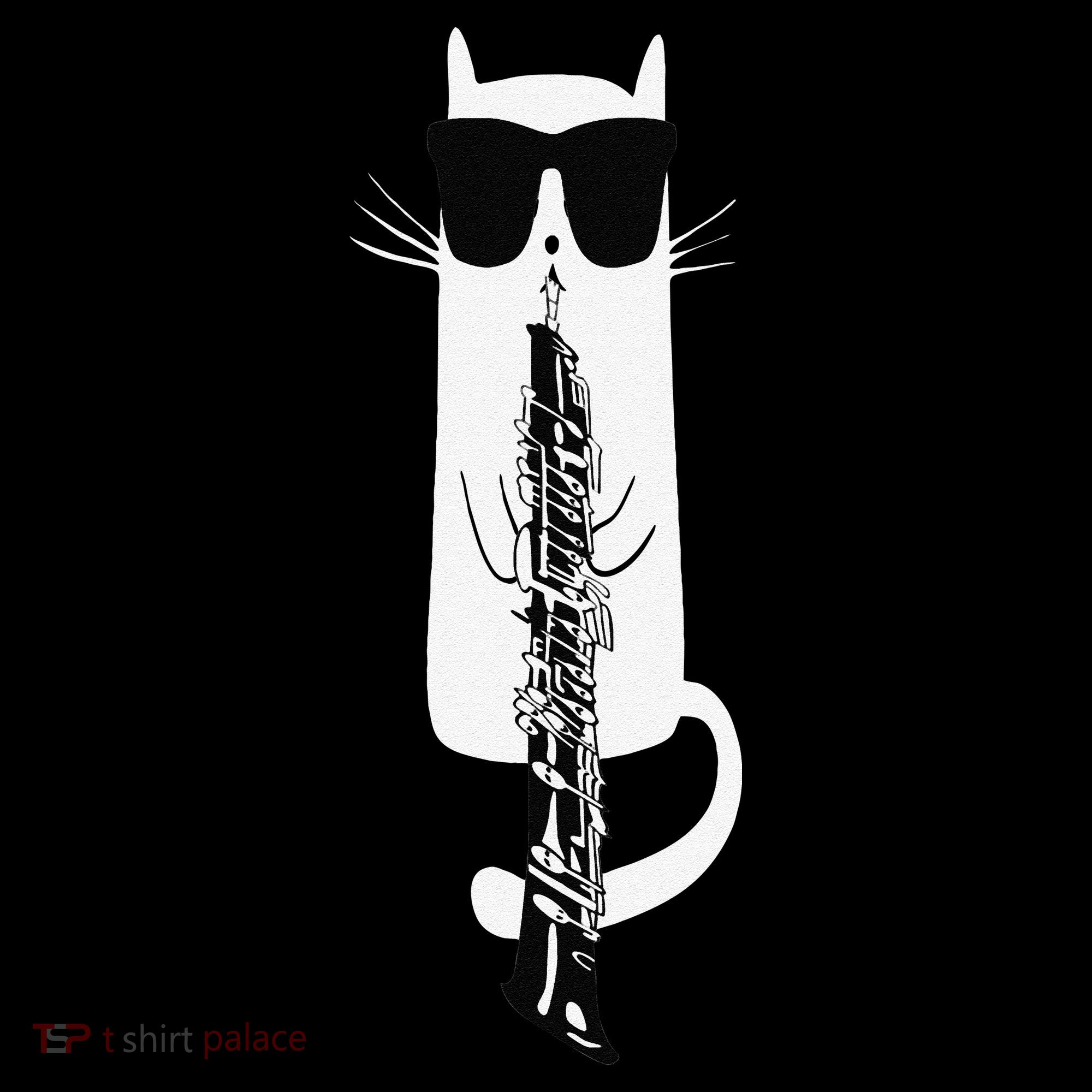 Funny Cat Wearing Sunglasses Playing Oboe Coffee Mug
