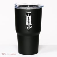 Funny Cat Wearing Sunglasses Playing Oboe Tumbler thumb 0