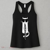 Funny Cat Wearing Sunglasses Playing Oboe Women's Tank Top thumb 3