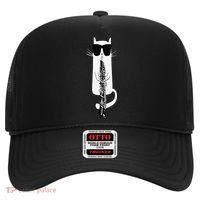 Funny Cat Wearing Sunglasses Playing Oboe Hat thumb 0