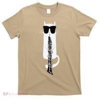 Funny Cat Wearing Sunglasses Playing Oboe T-Shirt thumb 0