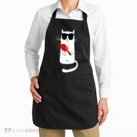 Funny Cat Wearing Sunglasses Playing Ping Pong Apron thumb 2