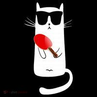 Funny Cat Wearing Sunglasses Playing Ping Pong Coffee Mug thumb 5