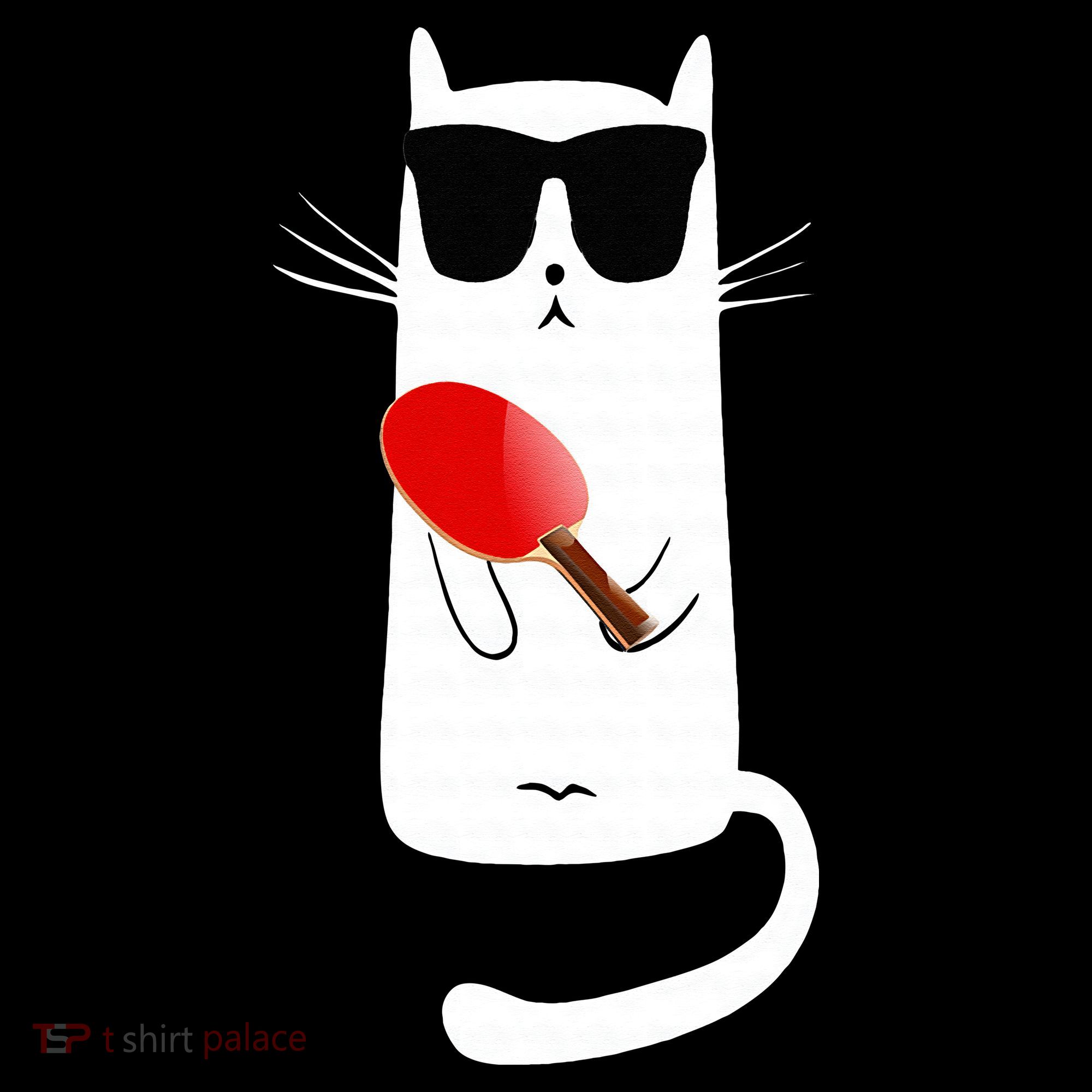 Funny Cat Wearing Sunglasses Playing Ping Pong Coffee Mug