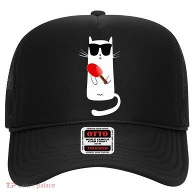 Funny Cat Wearing Sunglasses Playing Ping Pong Hat