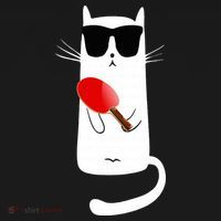 Funny Cat Wearing Sunglasses Playing Ping Pong Toddler Hoodie thumb 2